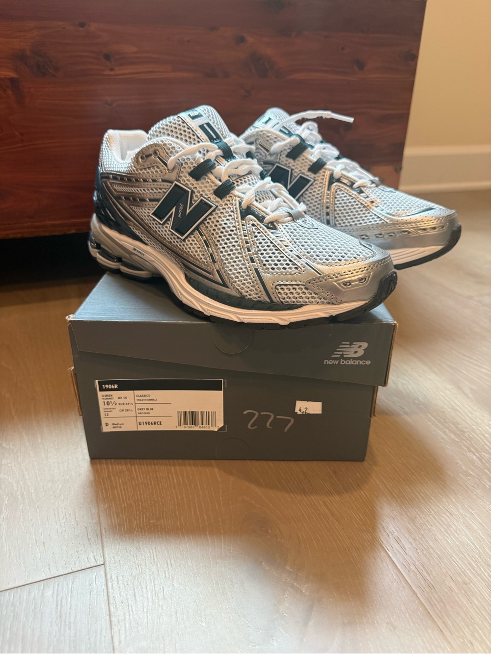 New Balance Kids' Grey and Black Mesh Sneakers